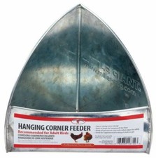 Miller Little Giant 167543 Hanging Corner Poultry Feeder Space-saving Galvanized