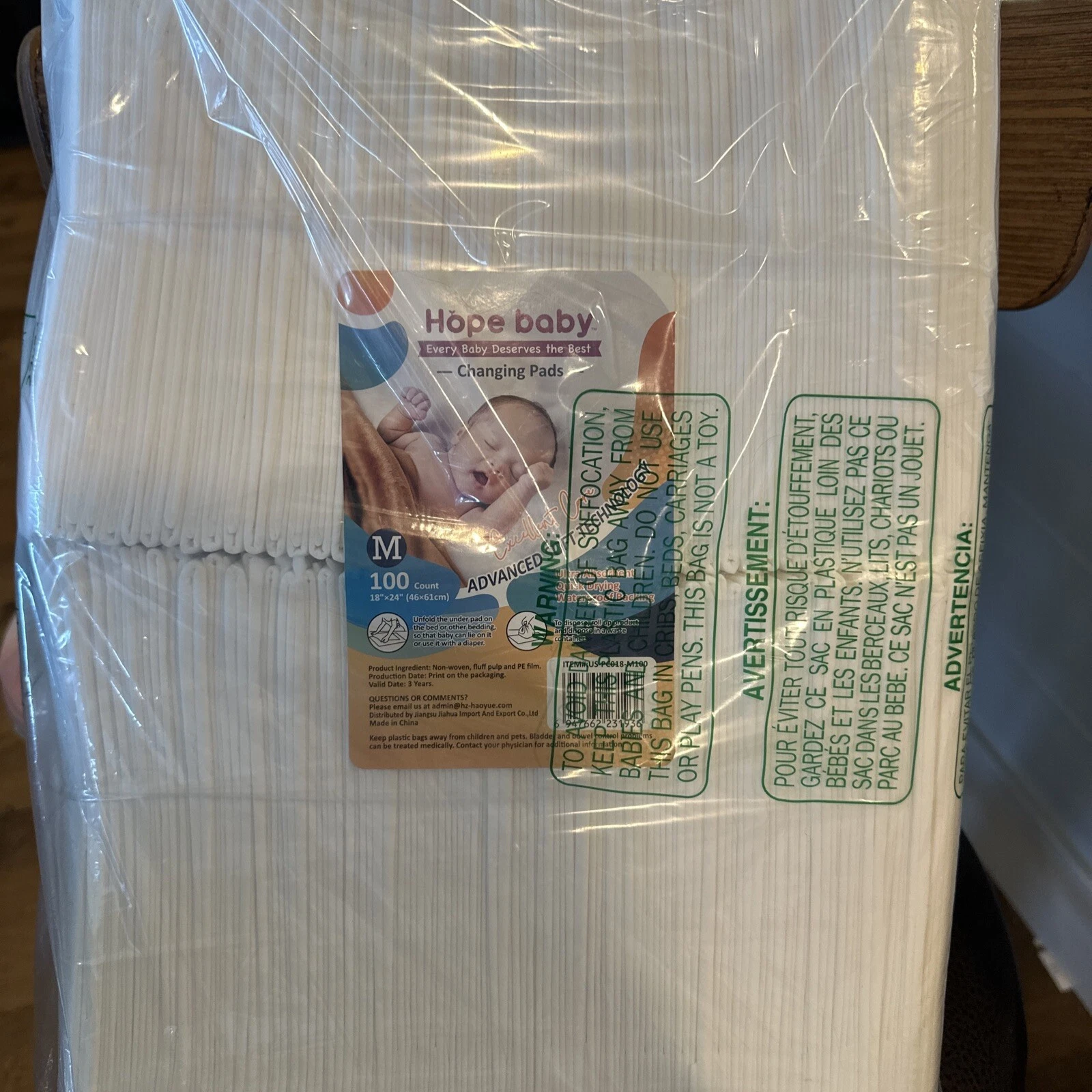 Hope Baby 100 Count Disposable Changing Pads for Baby 18x24"