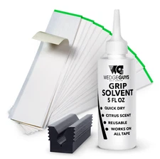 Golf Club GRIP KIT 30-(2"x10") Tape Strips, Vise Clamp, Solvent and Instructions