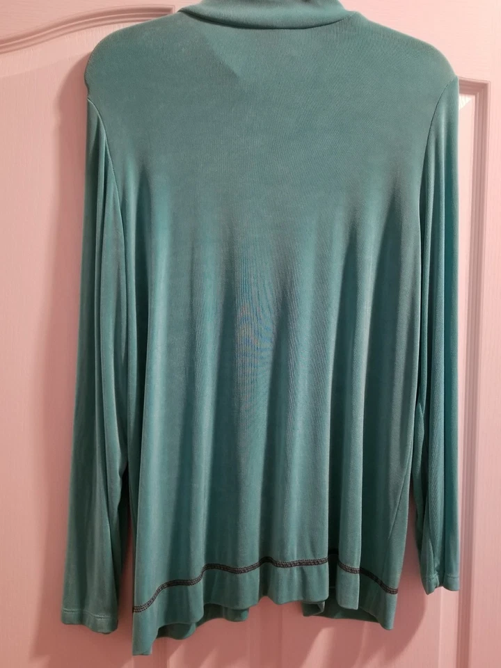 Chaqueta Citiknits Top L Cremallera Verde Delgada Tejido de Viaje Foto 2 de 2