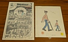 One of A Kind Original Where's Waldo Colorforms Art and Box Layout 8x12