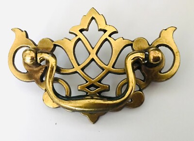 Lot of 3 Chippendale Brass Drawer Pulls Handles KBC N1935 3.5'' Width Ornate