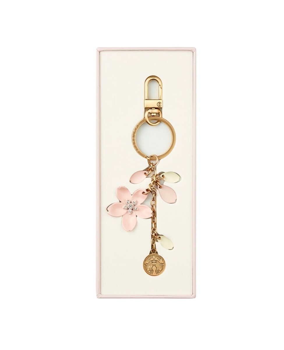【韓国スタバ】21 桜★Cherry blossom ベアリスタ key chain Starbucks Korea 21 Cherry blossom petal key chain | eBay