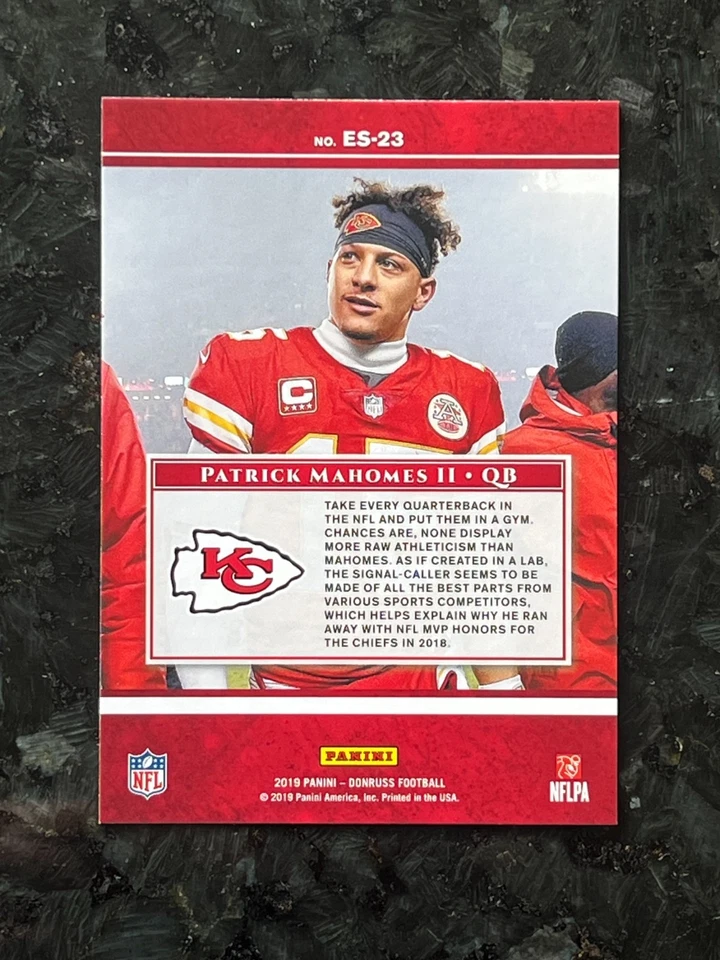 Patrick Mahomes II 2019 Donruss Elite Refractor Elite Series Kansas City Chiefs Foto 2 de 3