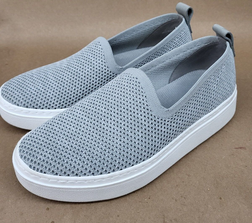 Eileen Fisher Gray Size 7 Womens sneakers Slip on Mesh Pep Platform Stretch - Picture 2 of 12