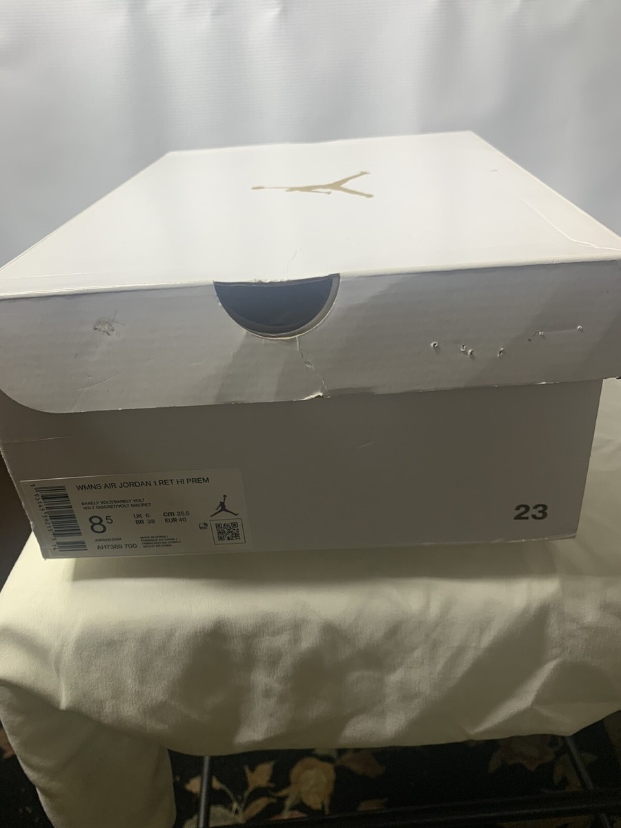 Size 8.5 - WMNS Air Jordan 1 High Premium Barely Volt 2019