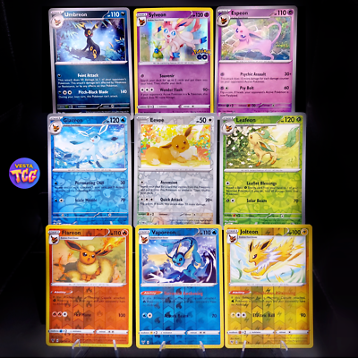 2023 ポケモンカード Vaporeon Jolteon PSA9 セット Pokemon TCG Eeveelutions Nine Card Set, Eevee Vaporeon Flareon
