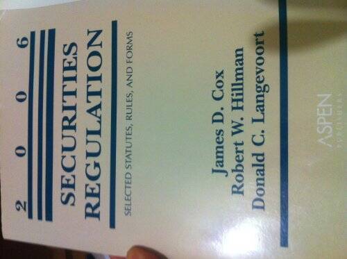 Securities Regulation, 2006: Selected Statutes, Rules, and Forms - GOOD - Picture 1 of 1