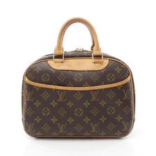 LOUIS VUITTON Trouville Hand Bag M42228 Monogram Canvas leather Brown Used LV