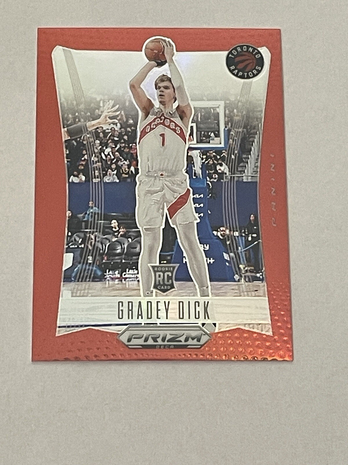 Gradey Dick 2023-24 Panini Prizm Deca Rookie Red Prizm 161/199 Raptors #160