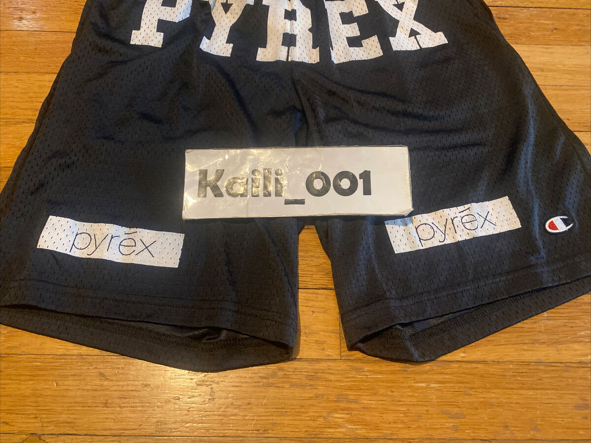 Pyrex Vision Shorts Small Black Religion Gym White Kanye RSVP