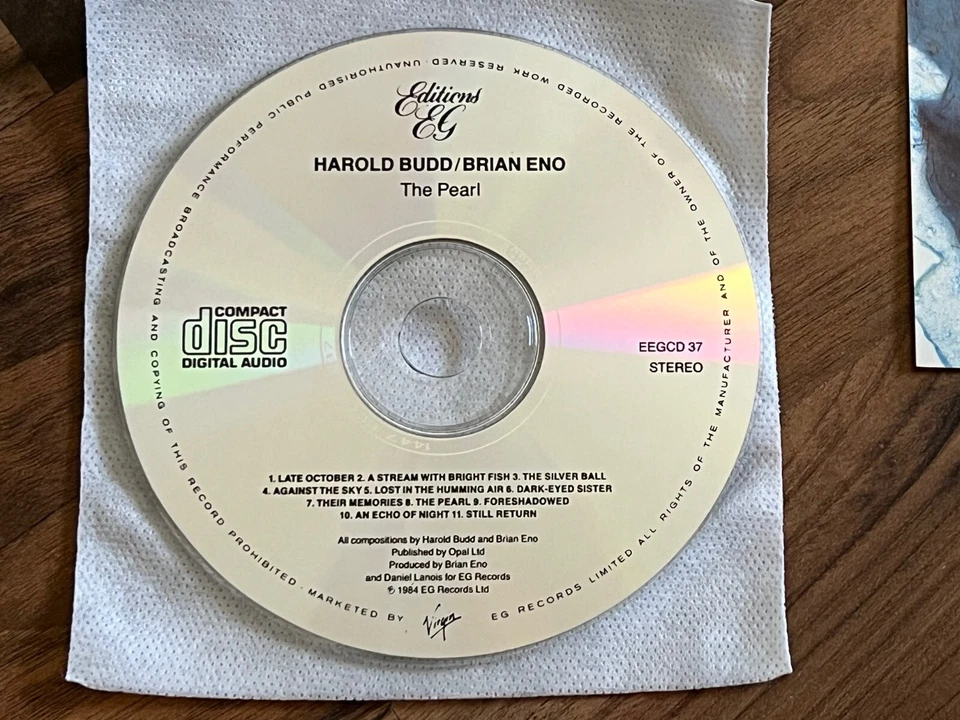 HAROLD BUDD BRIAN ENO DANIEL LANOIS The Pearl UK CD album - Image 2 of 3
