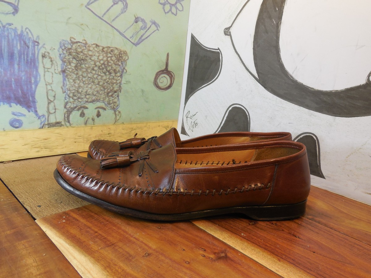 Divo II Made in Spain Brown Leather Tassel Loafers Wingtip Brogue Men\'s Size 11* Men main image 2