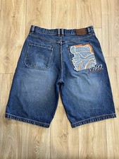 Vintage 90s Platinum FUBU  Russell  Shorts Baggy Wide Leg W40 Actual 38x14 