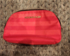 Victoria's Secret pink stripe cosmetic pouch Bag new nwot