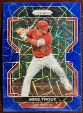 2022 Panini Prizm Mike Trout Tier II Blue Velocity Prizm #138 - Angels