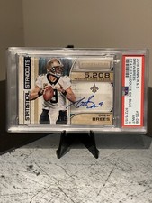 2018 Rookie & Stars Drew Brees Statistical Standouts Signatures Blue #2/5 PSA 9 