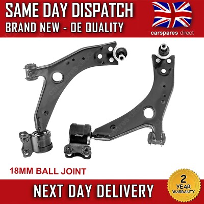 FORD FOCUS C-MAX 03-07 FRONT LOWER SUSPENSION WISHBONE CONTROL ARMS PAIR X2 18MM