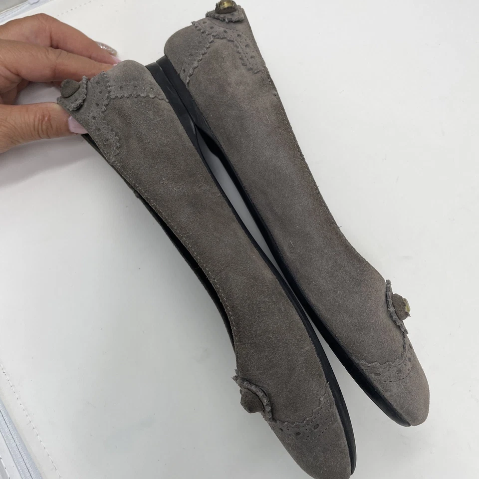 Balenciaga Zapatos Talla 10 Gamuza Bailarina Antracita Mujer  Foto 4 de 4