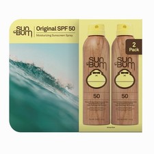 Sun Bum Sunscreen Spray Original SPF 50 5 oz 2-pack Exp. 12-27 Vegan Approved