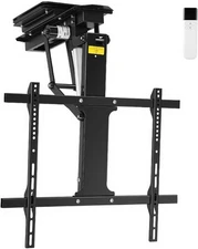Electric Adjustable Ceiling TV Mount with Remote Motorized Flip down Fits Flat
