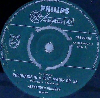Frederic Chopin   Polonaise In A Flat Major OP. 53 - Single 1960