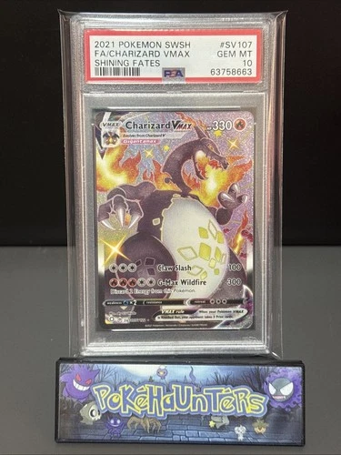 Pokemon Card Charizard VMAX SV107/SV122 Full Art Shining Fates PSA 10 GEM MINT