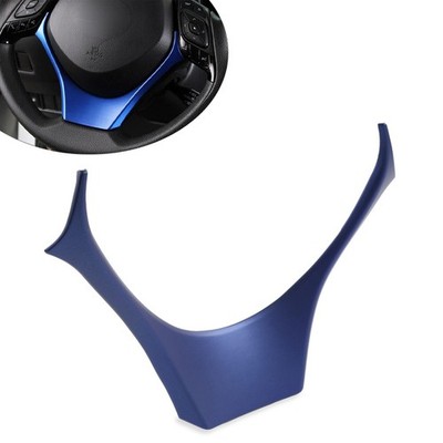 1pc ABS Steering Wheel Panel Decorative Cover Trim For Toyota CHR 2016-2023 Blue
