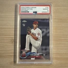 SHOHEI OHTANI 2018 TOPPS CHROME ROOKIE PITCHING #150 RC PSA 10 GEM MINT Rookie
