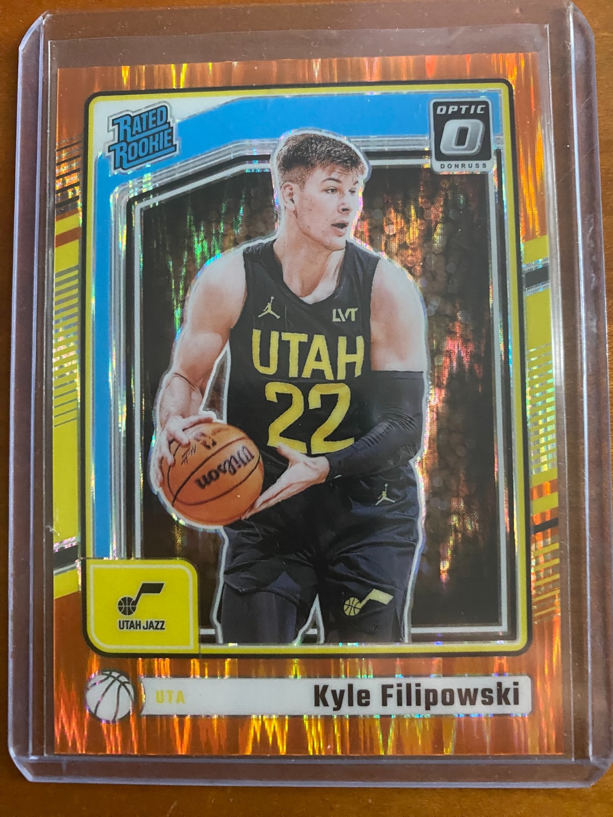 2024-25 Panini Donruss Optic Kyle Filipowski Rated Rookie Orange Shock #300 /225