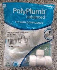 5 x Polyplumb PB1122 Branch Reducing Tee 22 x 22 x 15mm Polypipe White New