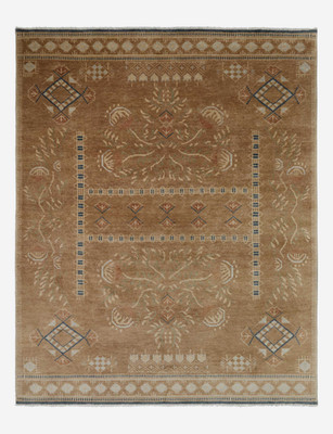 Modern Theda Hand Knotted Wool Area Rug for Living Room, Bedroom & Any Room