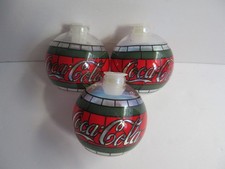 3 couvercles de lumière de Noël vitrail Coca Cola Cavanagh vintage 1997 Barcana
