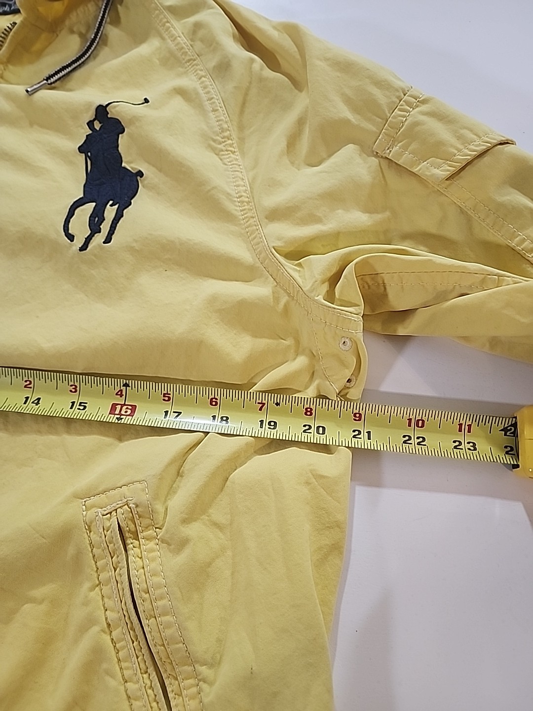 POLO RALPH LAUREN COSTUME DA BAGNO GIACCA CON CAPPUCCIO Giallo Medio Grande Pony Talon Cerniera
