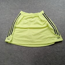 Adidas Skirt Womens Small Originals Athletic Semi Frozen Yellow 3 Stripes FM1935