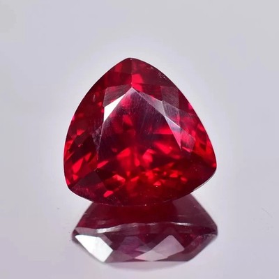 Natural Burma Pigeon Blood 26 Ct Red Ruby Trillion Certified Loose Gemstone