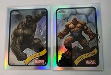 2025 Marvel Topps Chrome Refractor Hulk #128 And Thing #109