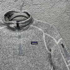 Patagonia Better Sweater 1/4 Zip Jacket Girls 14 Gray Fleece Pullover 65696
