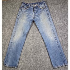 Levis 501XX Jeans Mens 36x34 Straight Leg Blue Denim Made in Mexico Button Fly