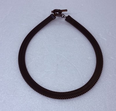 Rare Erica Zap Designs Black Mesh Necklace Toggle Clasp 9mm Thick 15  Decor 1