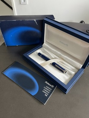 Pelikan Kolbenfüller Füller 7H 605 blau Feder ''M'' Bicolor 14K/585 OVP Unbenutzt