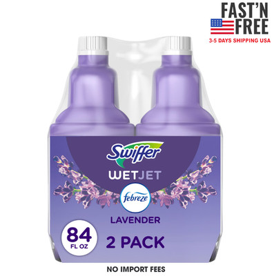 Swiffer Wet Jet Mop Refill Solution, Wood, Laminate, Tile, 2 Pack 84 fl oz