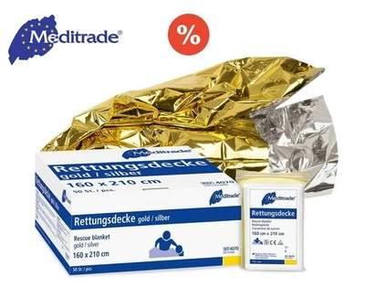 Rescue Blanket 160x210cm Gold/Silver Emergency Emergency Blanket First Aid, Meditrade
