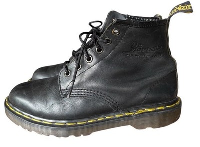 VTG Dr Marten 101 Boots MiE Black Smooth Leather 6 Eye Women's US