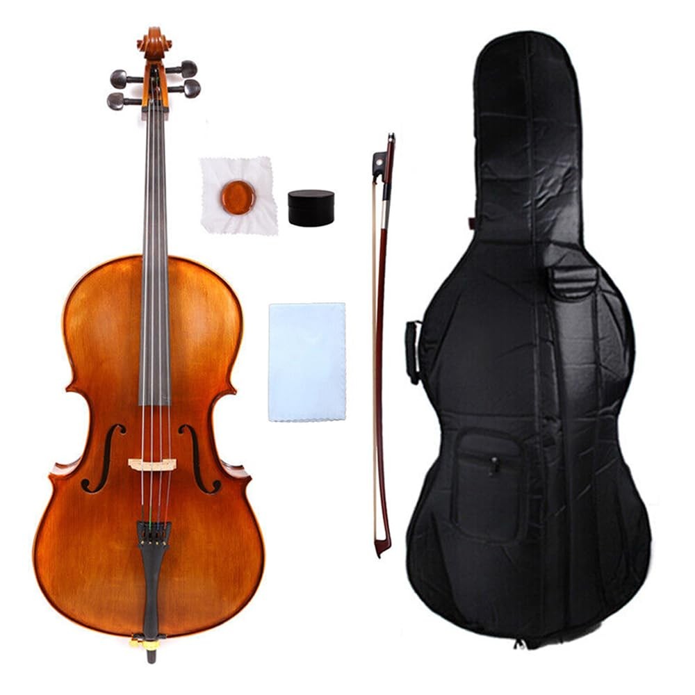 Cello 1/2 size for Beginner Maple Back Spruce Top Student Cello kit w/Bag,bow