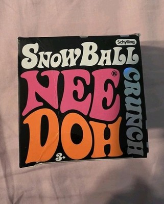 SLIGHT BOX DAMAGE! Schylling NeeDoh Snowball Crunch Squeeze Ball White Crunchy