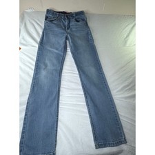 Levi's 514 Straight Fit Jeans Kids Size 16 Reg Blue Excellent Light Wash Denim