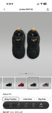 NEW TODDLER BABY NIKE AIR JORDAN MVP 92 TD BLACK / GOLD HQ4428-007