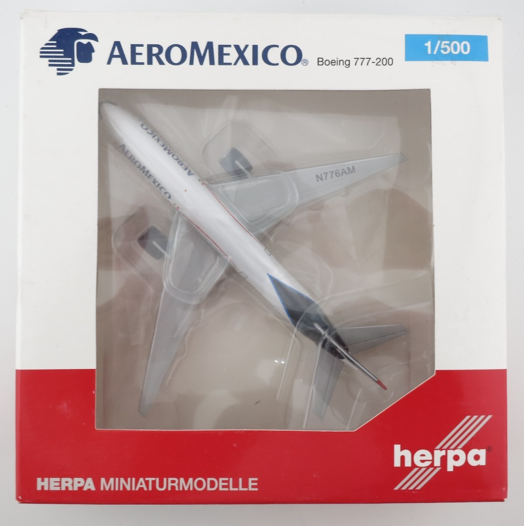 Herpa Aeromexico Boeing 777-200 Model - 1:500 - 524483 | eBay