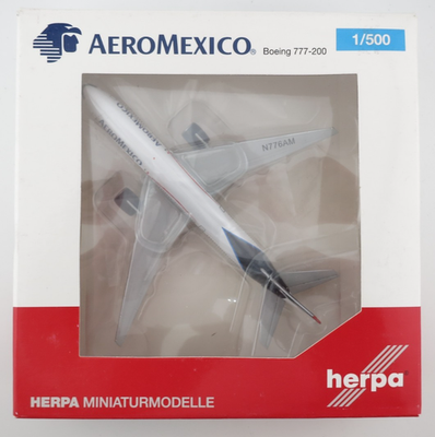 Herpa Aeromexico Boeing 777-200 Model - 1:500 - 524483 | eBay